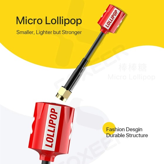 FOXEER Super Mini 5.8G 2.5dBi SMA Male Female RP-SMA Male Antenna Lollipop V4 Drones Accessories for RC Drone Racing